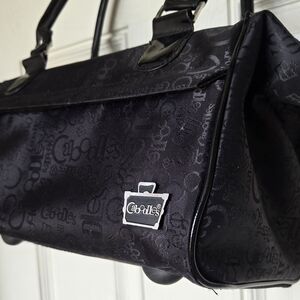 Caboodles ENVY Large Black Travel Makeup Case Doctor's Bag Pink Polka Dot Y2K